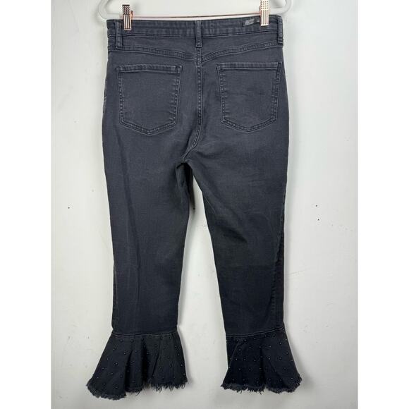 Anthropologie Pilcro Preppy Hipster Twee Punk Goth Grunge Studded Crop Jeans 29 - Picture 8 of 14
